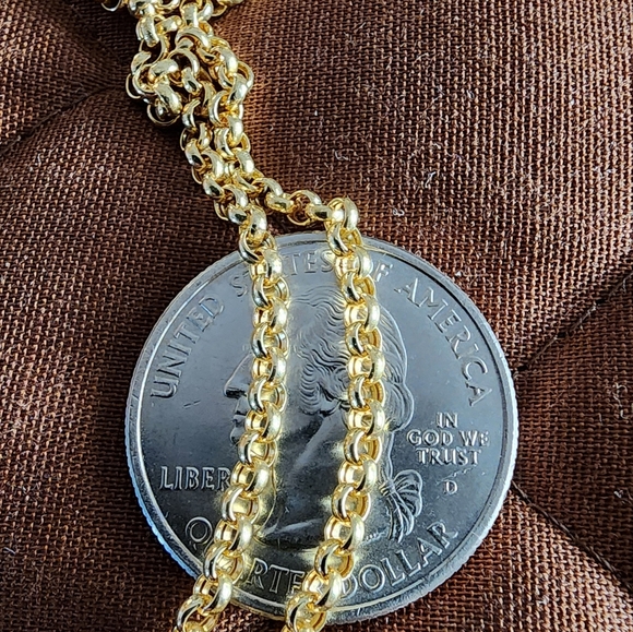 Solid 14k Gold Rolo Chain - Picture 13 of 16
